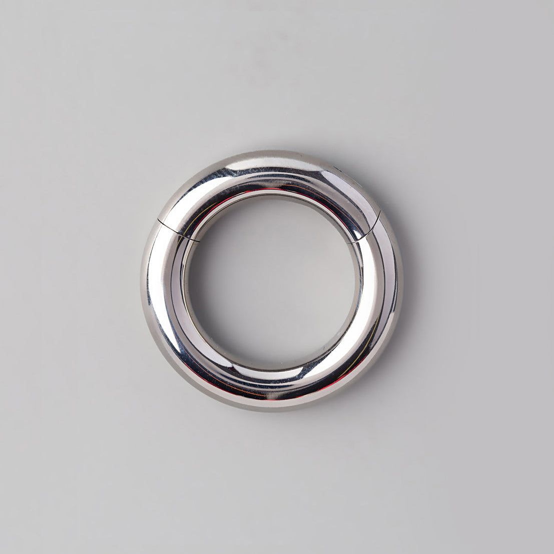 Large Size Segment Ring in Silver - Titanium - Camden Body Jewellery
