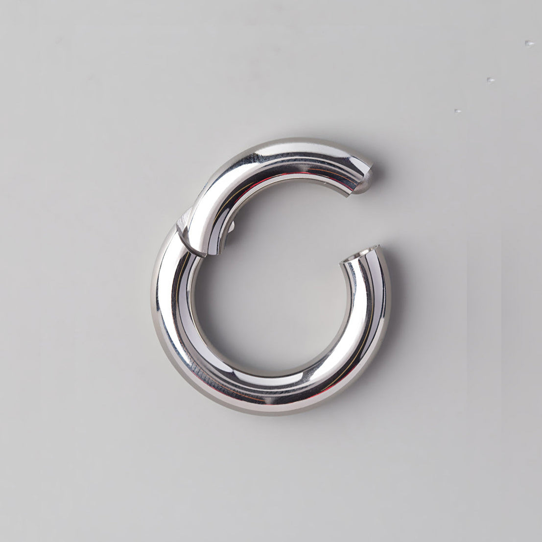Large Size Segment Ring in Silver - Titanium - Camden Body Jewellery