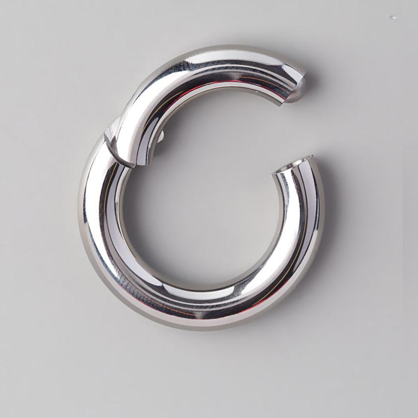 Large Size Segment Hoop in Silver - Titanium - Camden Body Jewellery