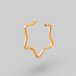 Star Shape Hinged Segment Ring in Gold - Titanium - Camden Body Jewellery