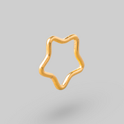 Star Shape Hinged Segment Ring in Gold - Titanium - Camden Body Jewellery