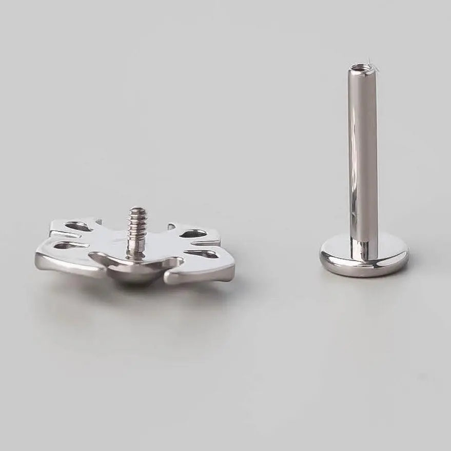 Spider Set Labret in Silver - Titanium - Camden Body Jewellery