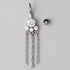 Bee Set 3 Chain Dangle Belly Bar - Titanium - Camden Body Jewellery