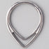 V Shape Double Line Segment Hoop in Silver - Titanium - Camden Body Jewellery