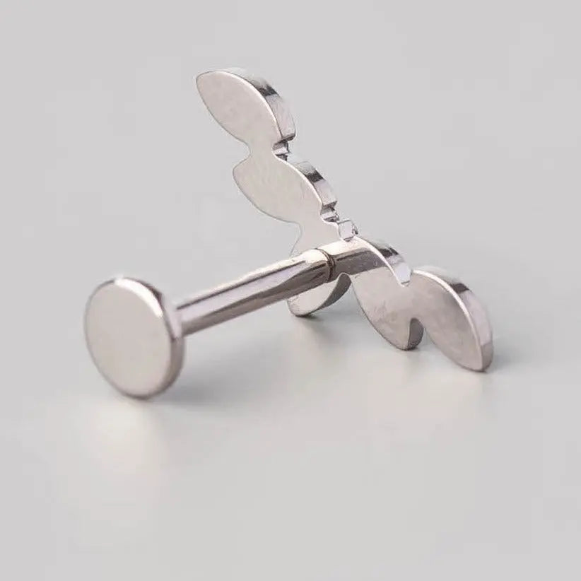 Gap Bumped Cut 5 Leaves Labret - Camden Body Jewellery