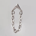 Arrow with Chain Dangle Labret in Silver - Titanium - Camden Body Jewellery
