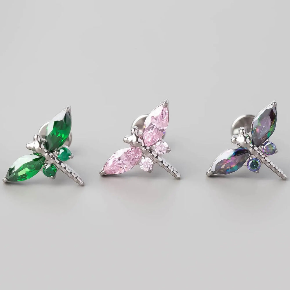 Dragonfly Labret in Pink - Titanium