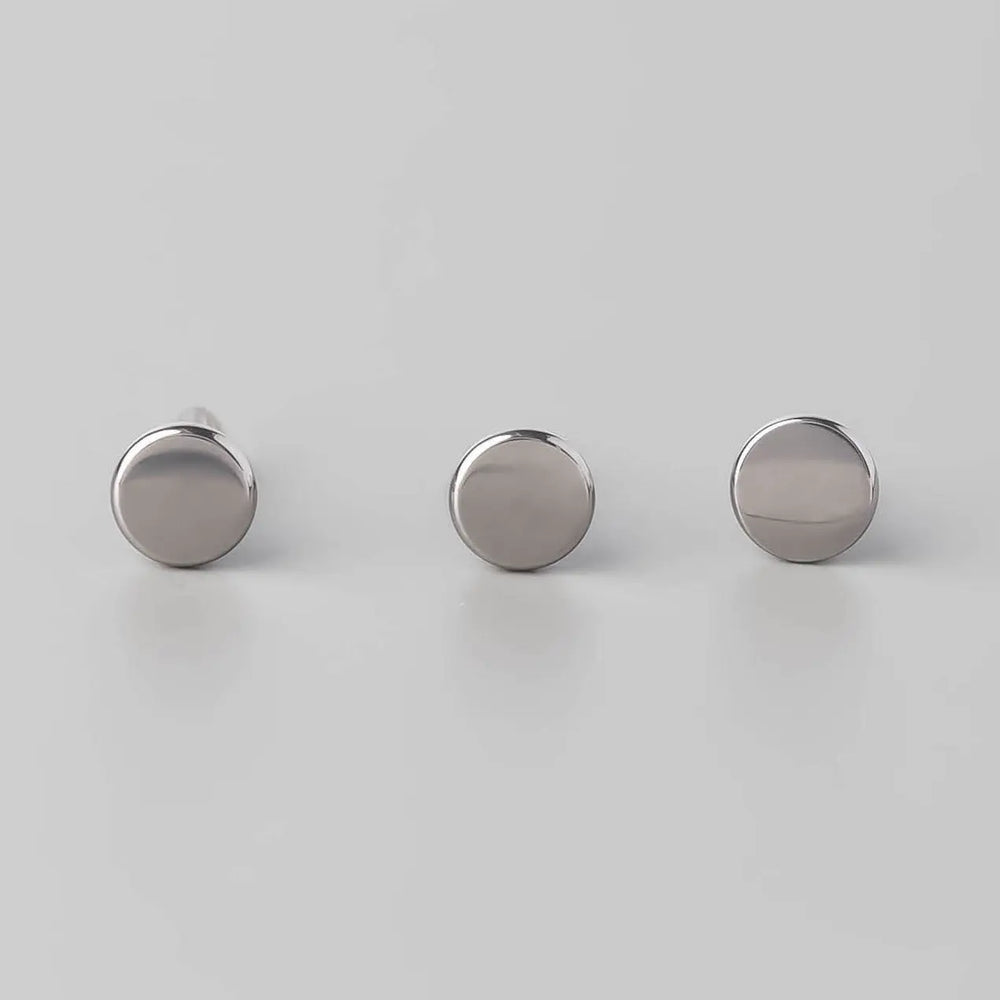 Threadless Labret Bar in Silver - Titanium