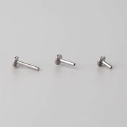 Threadless Labret Bar in Silver - Titanium - Camden Body Jewellery