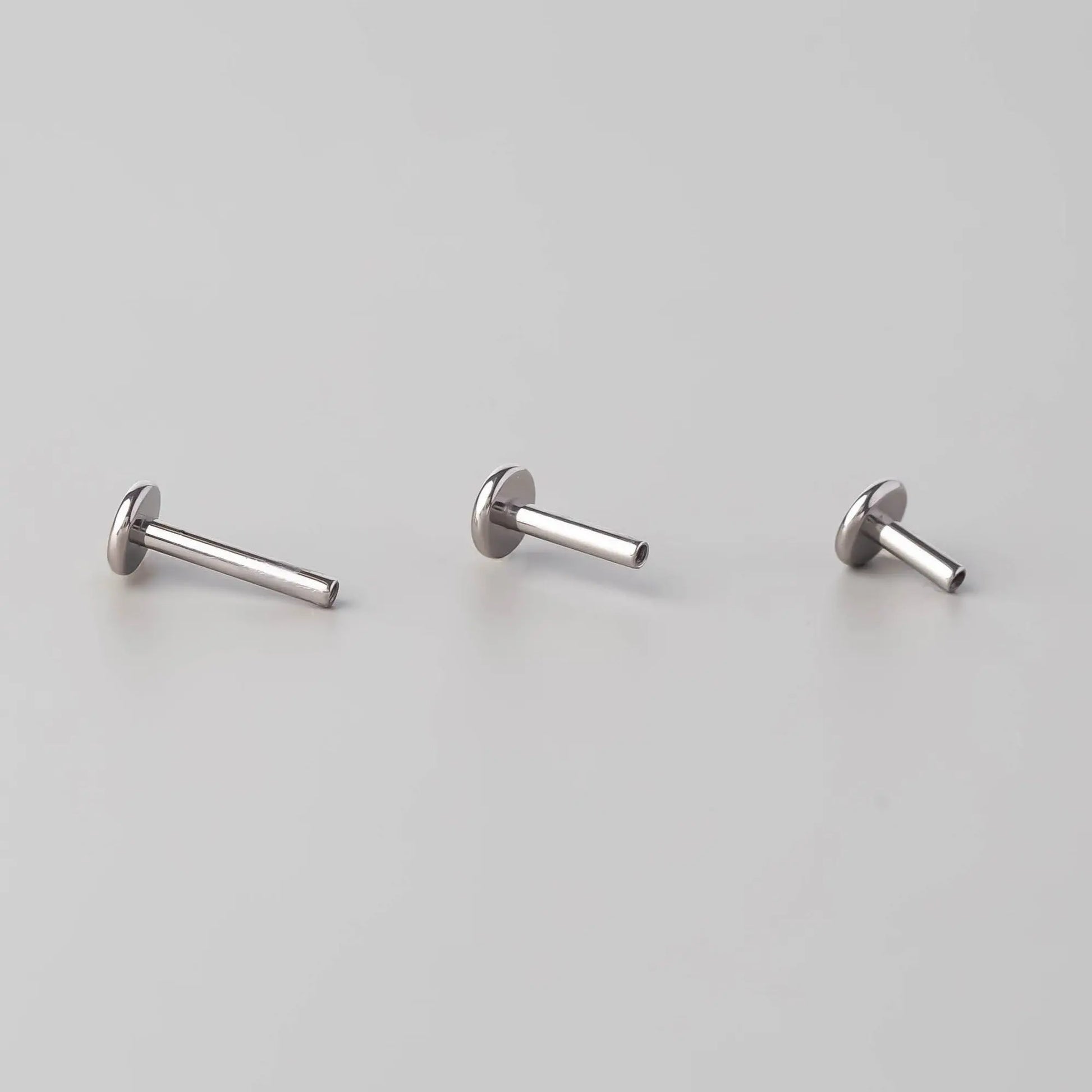 Threadless Labret Bar in Silver - Titanium - Camden Body Jewellery