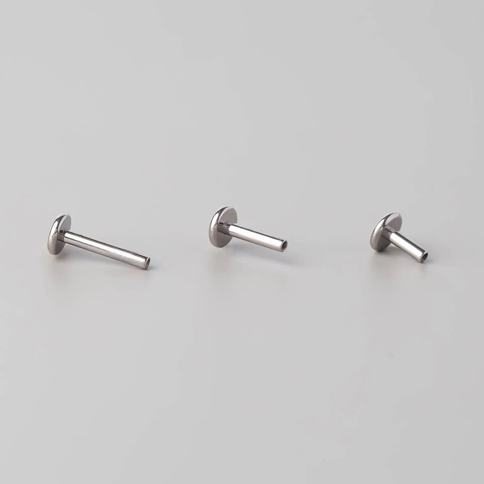 Threadless Labret Bar in Silver - Titanium - Camden Body Jewellery