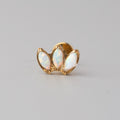 Triple Marquise White Opal Labret in Gold - Titanium - Camden Body Jewellery
