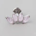 Quadruple Marquise Stone Labret in Pink Opal - Titanium - Camden Body Jewellery