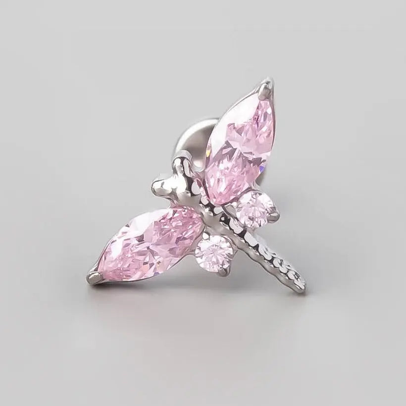 Dragonfly Labret in Pink - Titanium