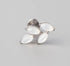 Quadruple Leaf Stone Labret in White Shell - Titanium - Camden Body Jewellery